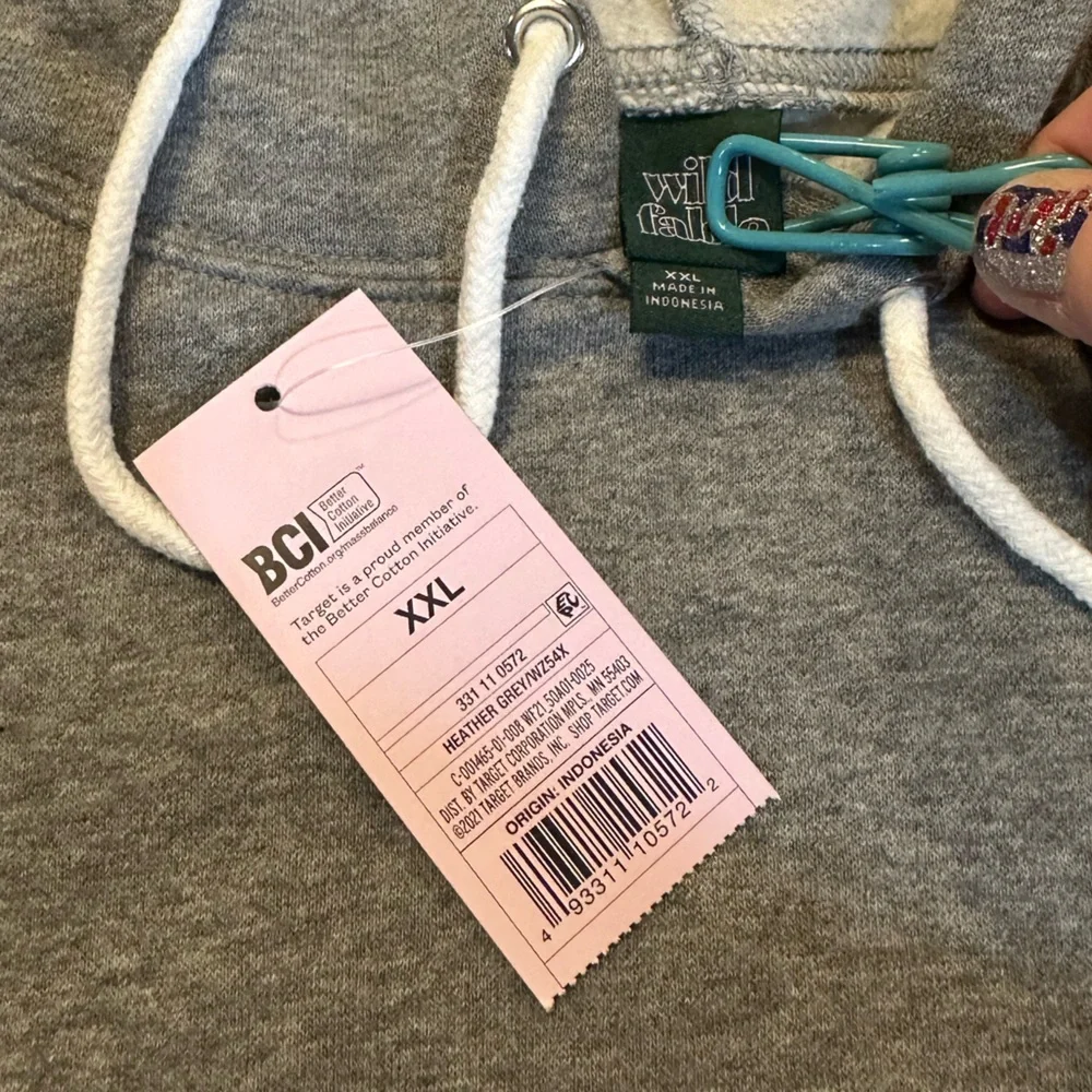 Wild Fable crop hoodie sweat shirt‎ NWT gray XXL - Picture 6 of 10